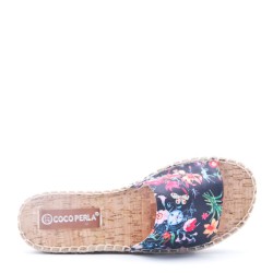 Mixed-material espadrilles for women