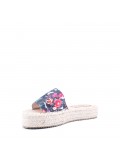 Mixed-material espadrilles for women