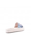 Mixed-material espadrilles for women