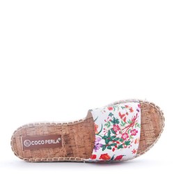 Mixed-material espadrilles for women