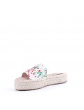 Mixed-material espadrilles for women