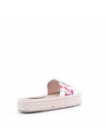 Mixed-material espadrilles for women