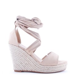 Faux suede espadrilles for women