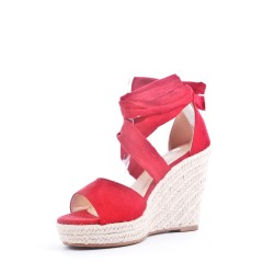 Faux suede espadrilles for women