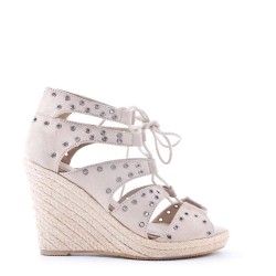Faux suede espadrilles for women