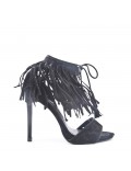 Faux suede heeled sandal for women