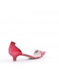 Low-heel pumps in mixed materials for women