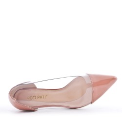 Grande taille 38-43 Escarpins Petit talon en Mix matieres pour femme
