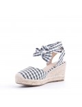 Wedge espadrilles in material mix for women