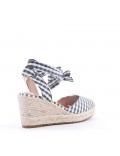 Espadrilles compensée en mix matière pour femme