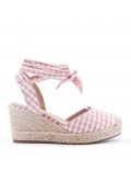 Wedge espadrilles in material mix for women