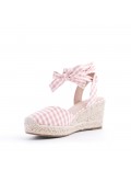 Wedge espadrilles in material mix for women