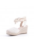 Wedge espadrilles in material mix for women