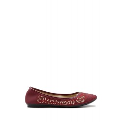 Faux suede ballet flat