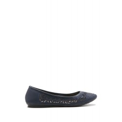 Faux suede ballet flat