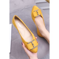 Faux suede ballet flat