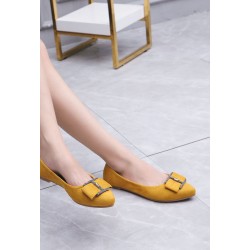 Faux suede ballet flat