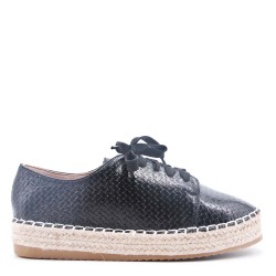 Mixed-material espadrilles for women