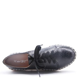 Mixed-material espadrilles for women