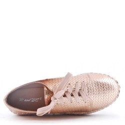 Mixed-material espadrilles for women