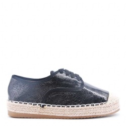 Mixed-material espadrilles for women