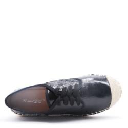 Mixed-material espadrilles for women