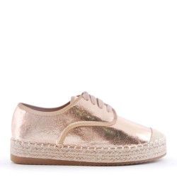 Mixed-material espadrilles for women