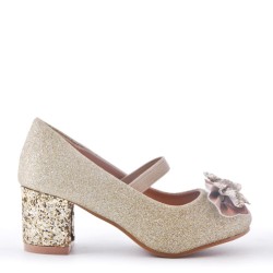 Girl's ballerina in faux leather