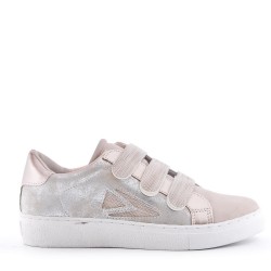 Scratch sneakers in mixed materials for women