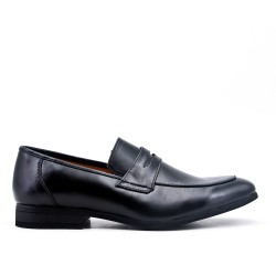 Mocassin noire en simili cuir