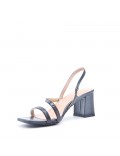 Faux leather heeled sandal