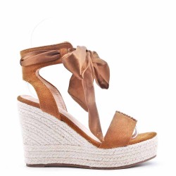 Faux suede espadrilles for women
