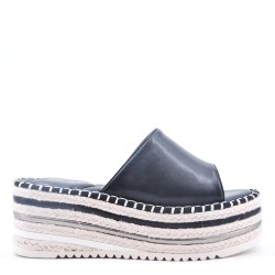 Mixed-material espadrilles for women