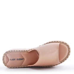 Mixed-material espadrilles for women