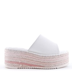 Mixed-material espadrilles for women