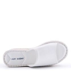 Mixed-material espadrilles for women