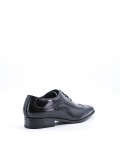 Lace-up faux leather derby