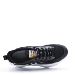 Men's faux leather lace-up sneaker