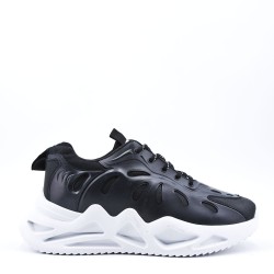 Men's faux leather lace-up sneaker