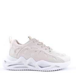 Men's faux leather lace-up sneaker