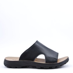 Man sandal in faux leather