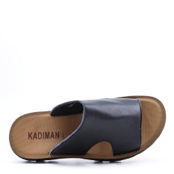 Man sandal in faux leather