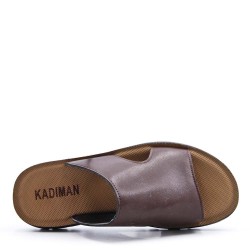 Man sandal in faux leather