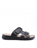 Man sandal in faux leather