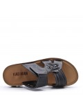 Man sandal in faux leather