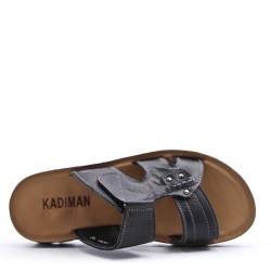 Man sandal in faux leather