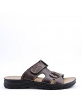 Man sandal in faux leather