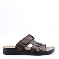 Man sandal in faux leather