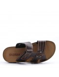 Man sandal in faux leather