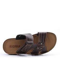 Man sandal in faux leather